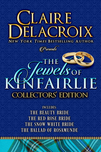 The Jewels of Kinfairlie hard cover collector's edition, including all four medieval Scottish romances in the Jewels of Kinfairlie series by Claire Delacroix