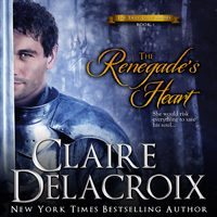 The Renegade's Heart, #1 of the True Love Brides series of medieval Scottish romances by Claire Delacroix is also available in audio