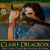 The Rogue, book one of the Rogues of Ravensmuir series of medieval romances by Claire Delacroix, in audio, narrated by Ashley Klanac