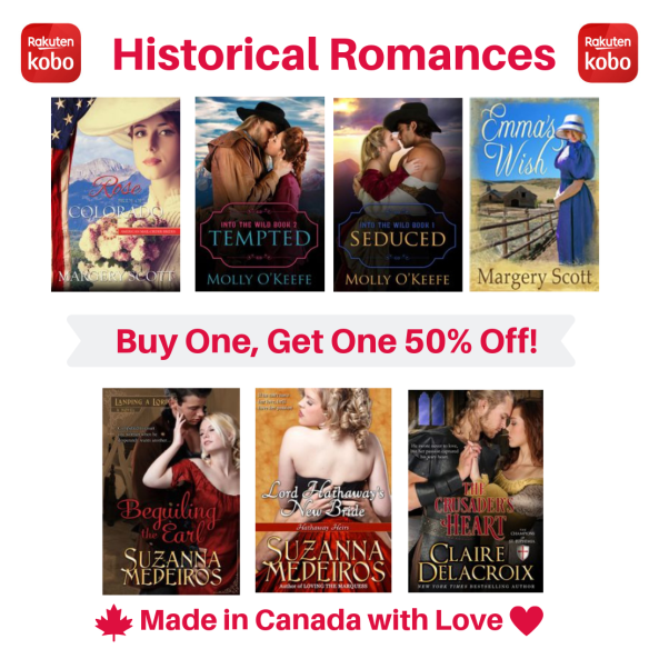 Historical romances in Kobo's Made in Canada with Love sale June 2019