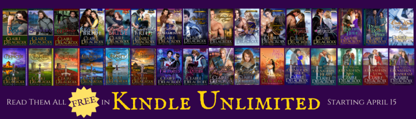 Claire Delacroix's medieval romances going into Kindle Unlimited April 2020
