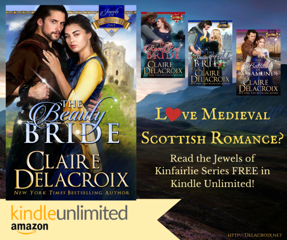 The Jewels of Kinfairlie series of medieval Scottish romances by Claire Delacroix