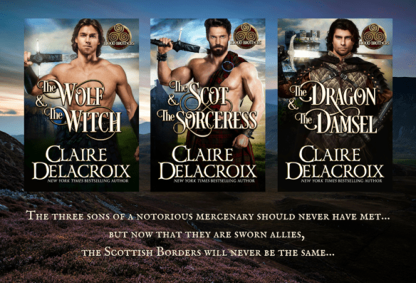 The Blood Brothers trilogy of medieval Scottish romances by Claire Delacroi