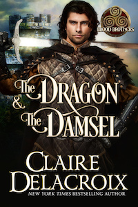The Dragon and the Damsel, book three of the Blood Brothers trilogy of medieval Scottish romances by Claire Delacroix