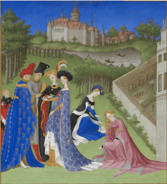 April from the Tres Riches Heures of the Duc de Berry
