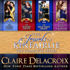 The Jewels of Kinfairlie boxed set of medieval Scottish romances by Claire Delacroix, audio edition narrated by Saskia Maarleveld