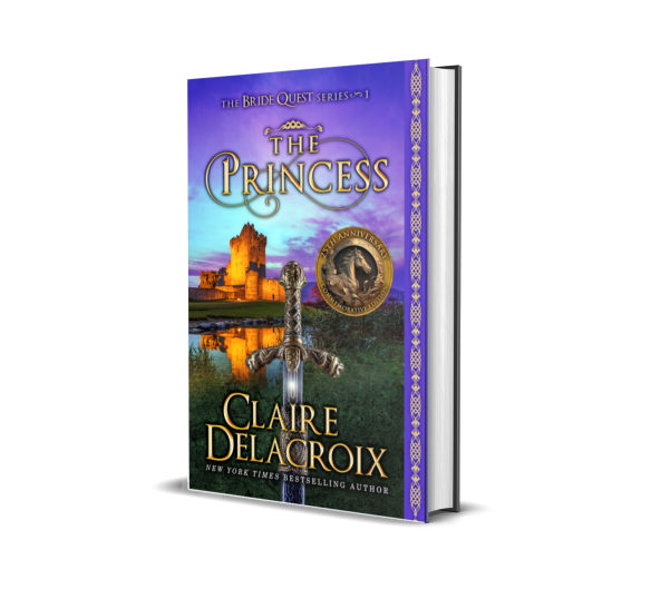 The Princess, book one of the Bride Quest series of medieval romances, 25th anniversary commemorative edition, hard cover dust jacket