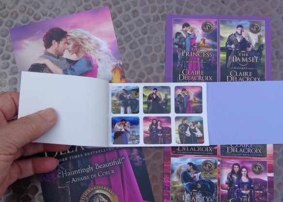 Set of six mini-stickers with the illustrations for the Bride Quest 25th anniversary commemoraitve editions