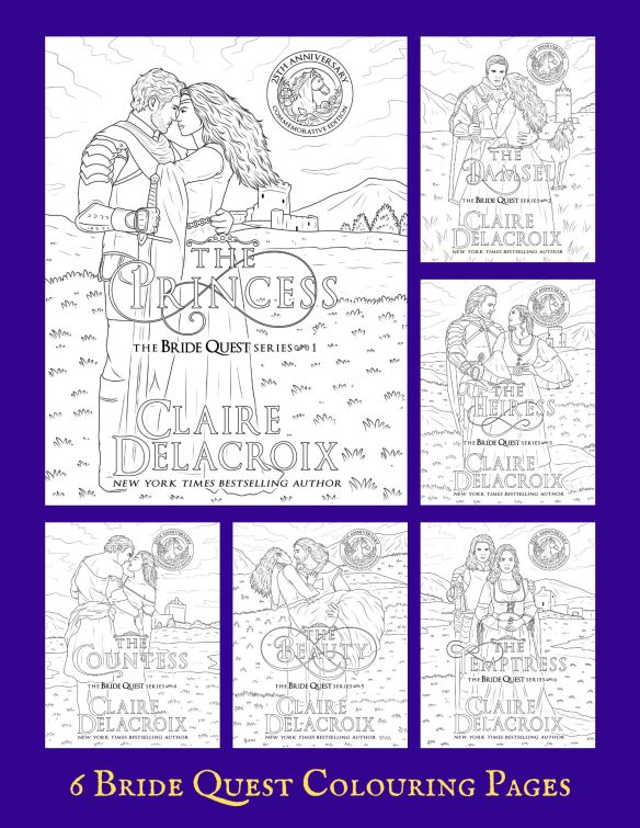 Six Bride Quest colouring pages