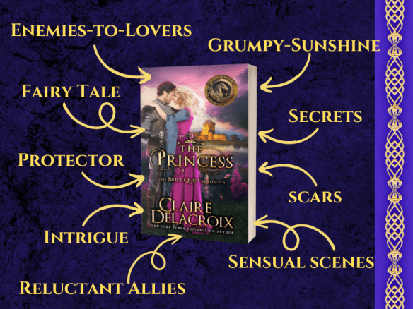 Tropes for The Princess, book one of the Bride Quest series of medieval romances by Claire Delacroix