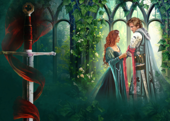 The Hunter & the Heiress illustration for the case laminate on the new hardcover edition