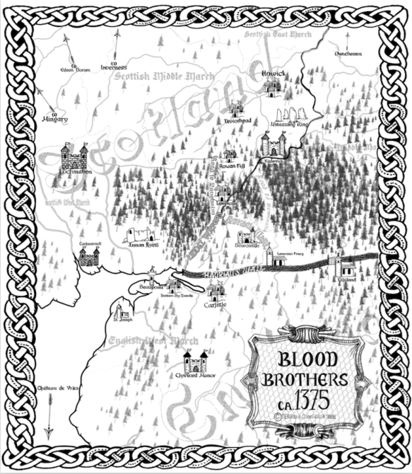 Blood Brothers map drawn by Ellen Tribble