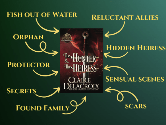 tropes for The Hunter & the Heiress by Claire Delacroix