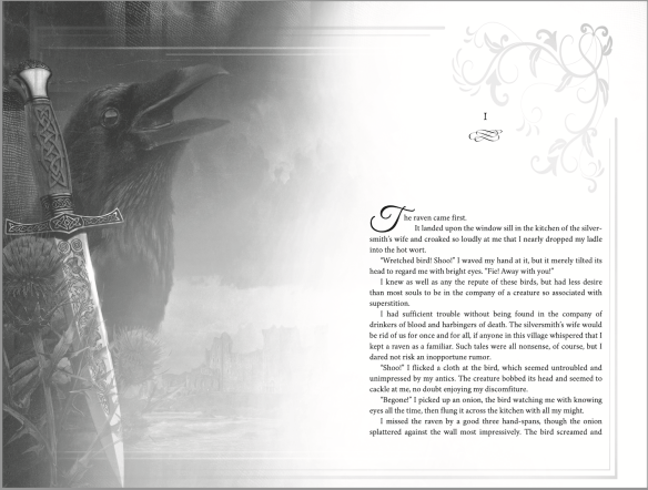 Chapter background for the new edition of The Rogue by Claire Delacroix