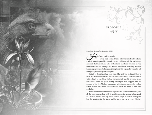Chapter background for the new edition of The Warrior by Claire Delacroix