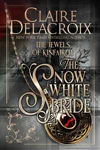 The Snow White Bride, book three of the Jewels of Kinfairlie series of medieval romances by Claire Delacroix, new 2026 cover